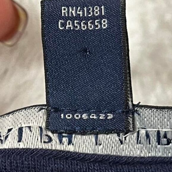 RALPH LAUREN SIZE XL navy blue cotton & lyocell t-shirt with embroidered logo - Picture 7 of 7